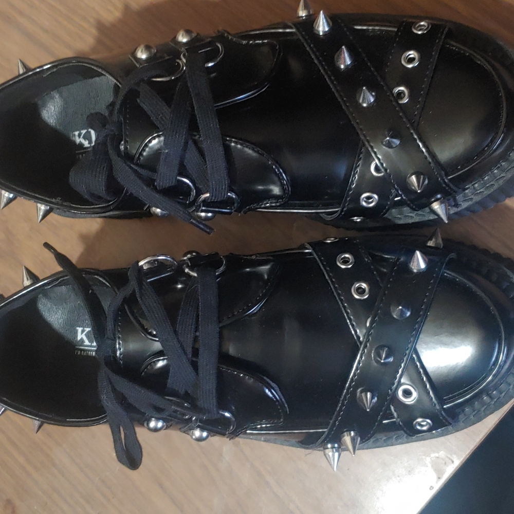 Killstar black spike creepers size 8